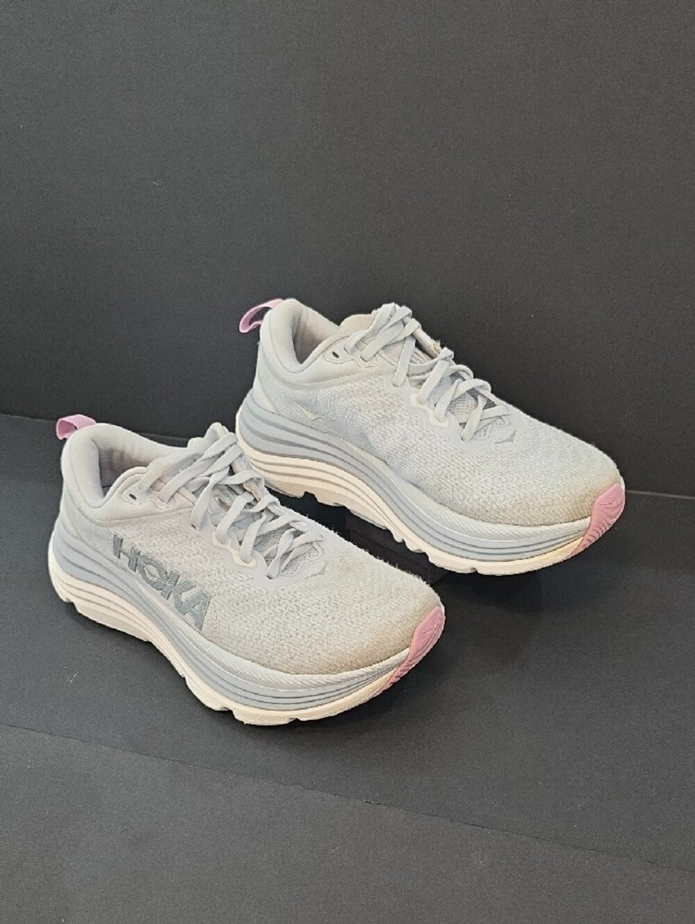 Hoka Gaviota 5 Women's White and Light Pink Running Shoes Size 6.5 - Picture 2 of 11